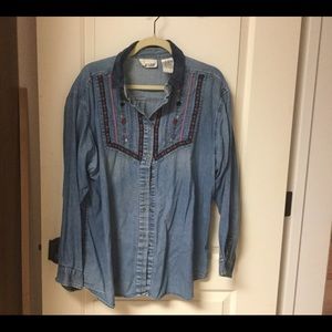 Vintage Casey and Max Embroidered Shirt